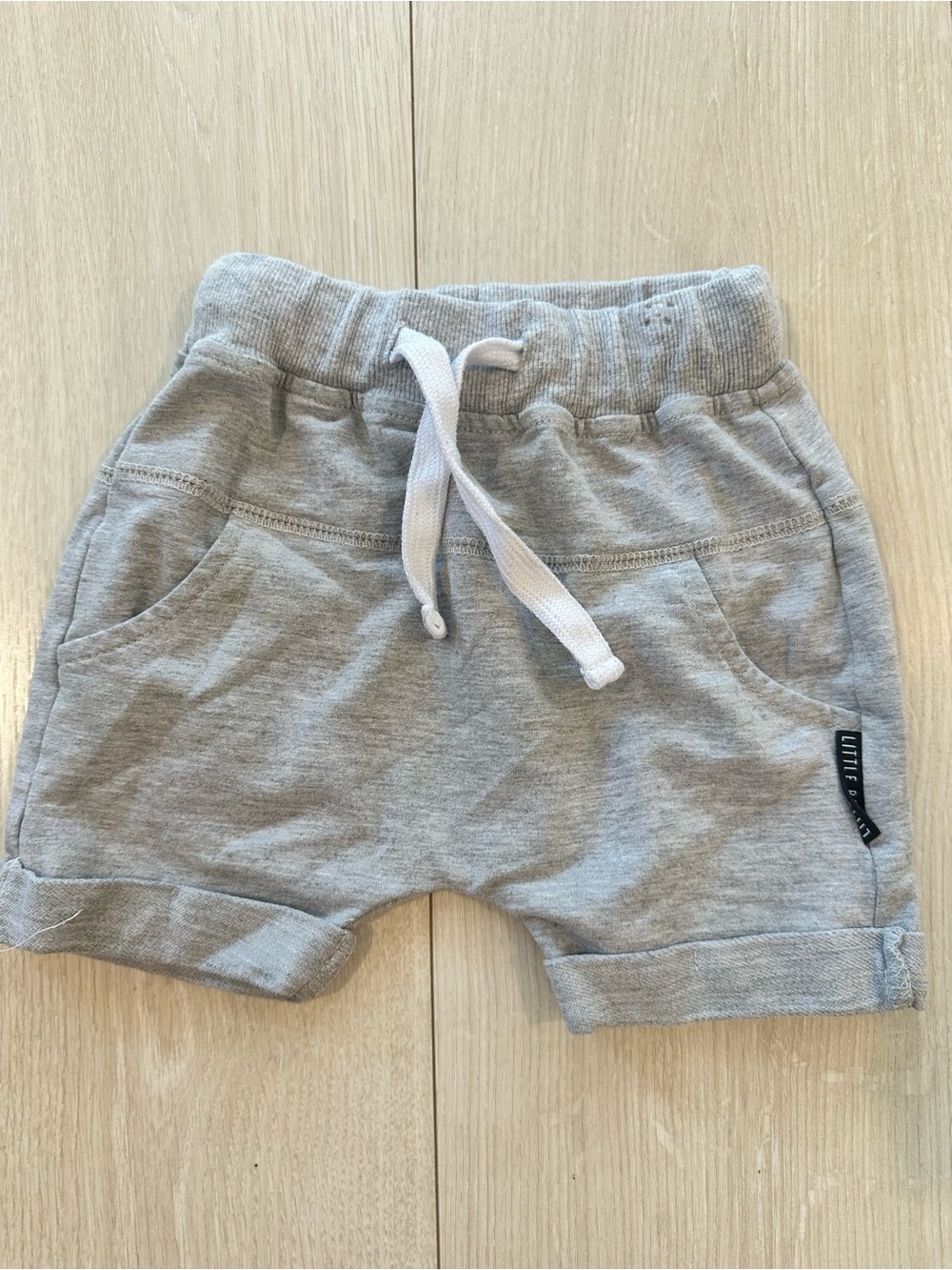 Little Bipsy Heather Gray Baby/Toddler Drawstring Jersey Shorts